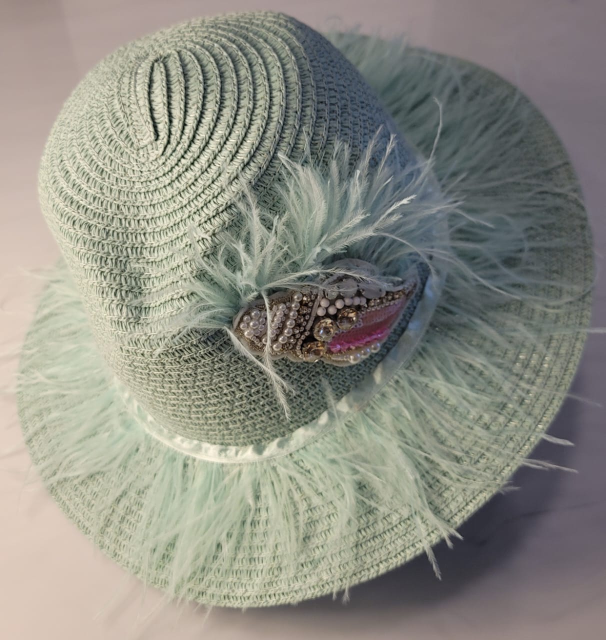 MINTCOLORED FUR HAT