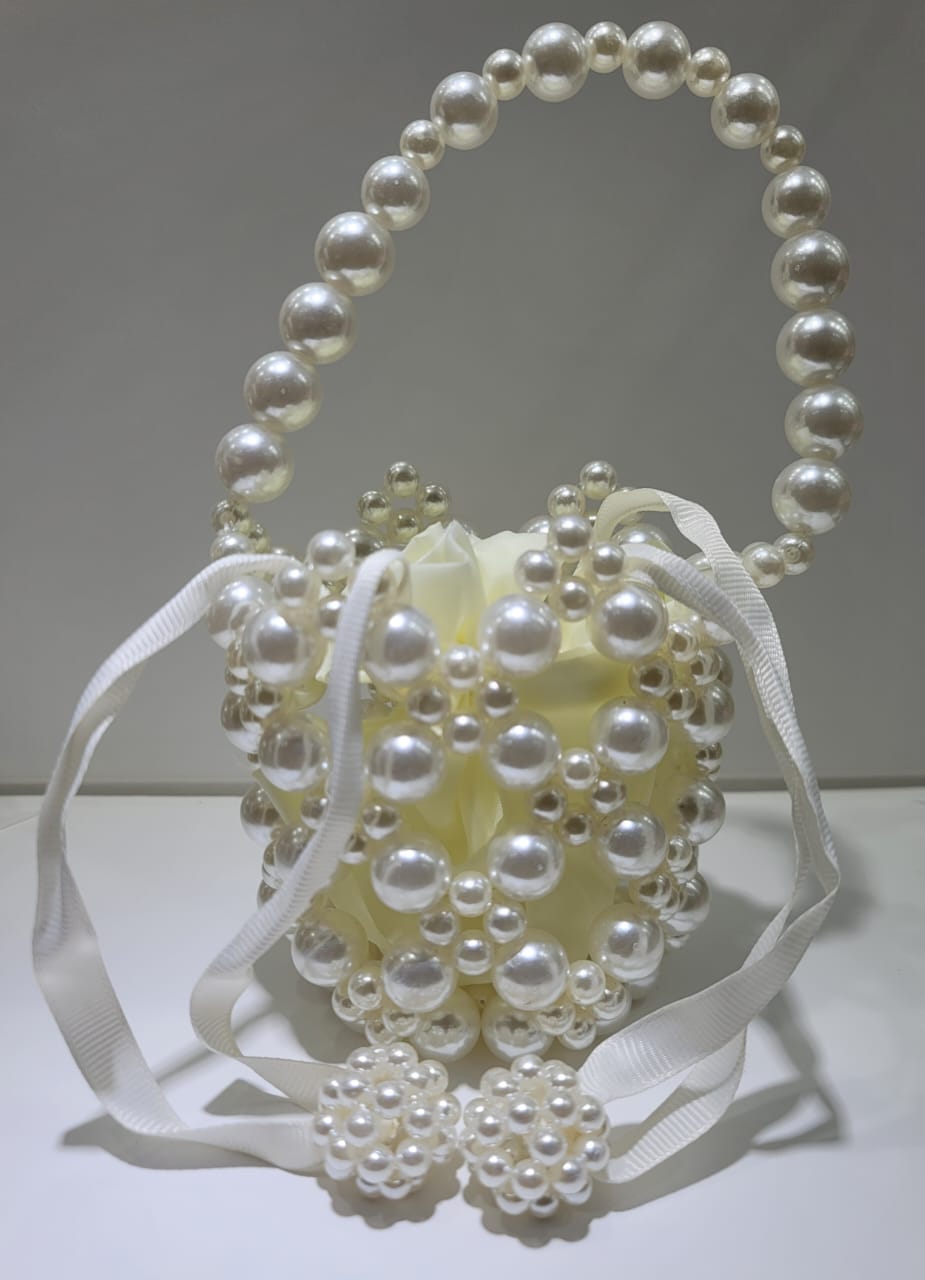 PEARL BEADED CLUTCH