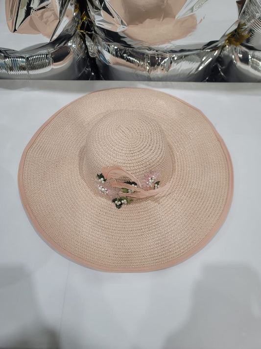 LIGHT PINK EMBROIDERED HAT