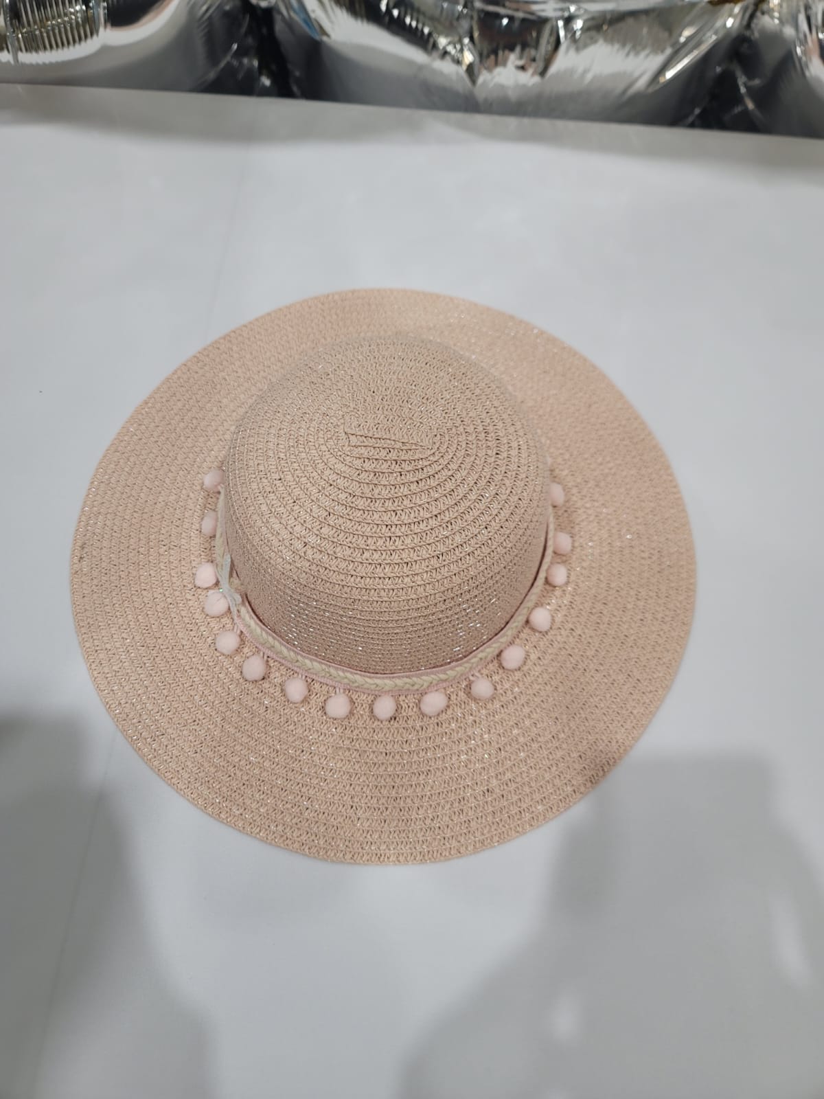 LIGHT PINK POM POM HAT