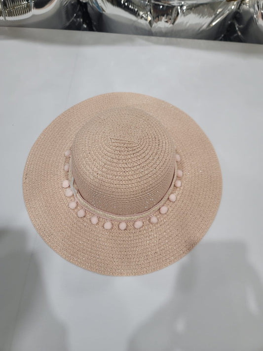 LIGHT PINK POM POM HAT