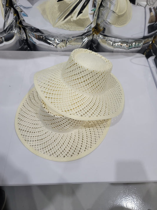 FULLY PERFORATED CREAM WHITE HAT