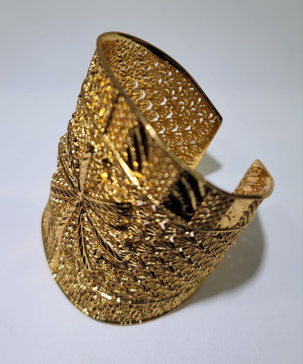GOLDEN BIG WIDE CUFF BRACELET