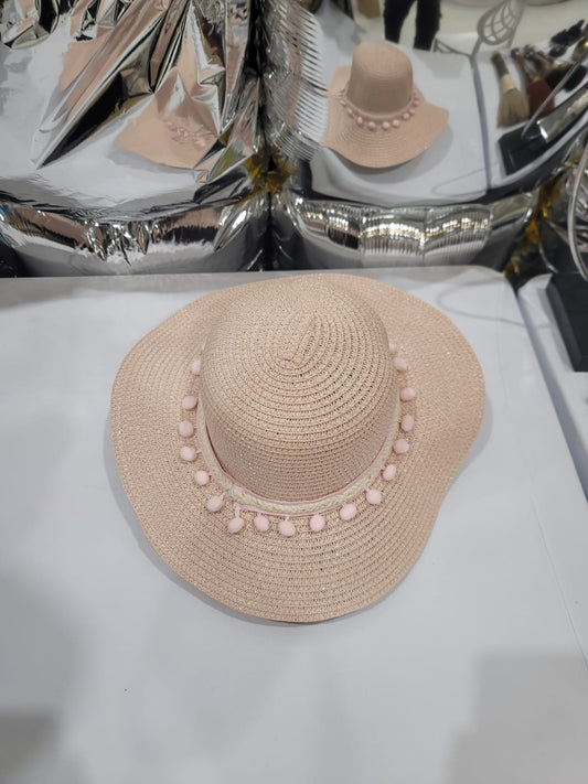 LIGHT PINK POM POM HAT