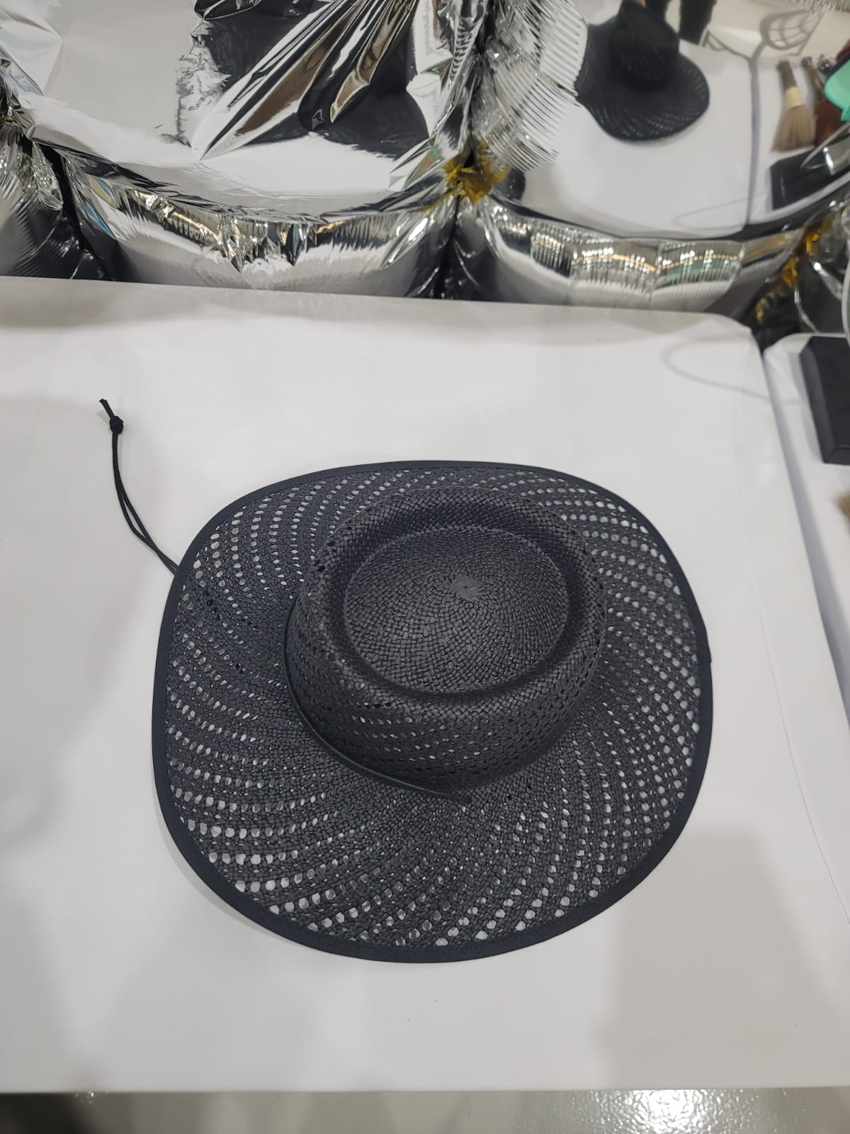 BLACK FULLY PERFORATED COWBOY HAT