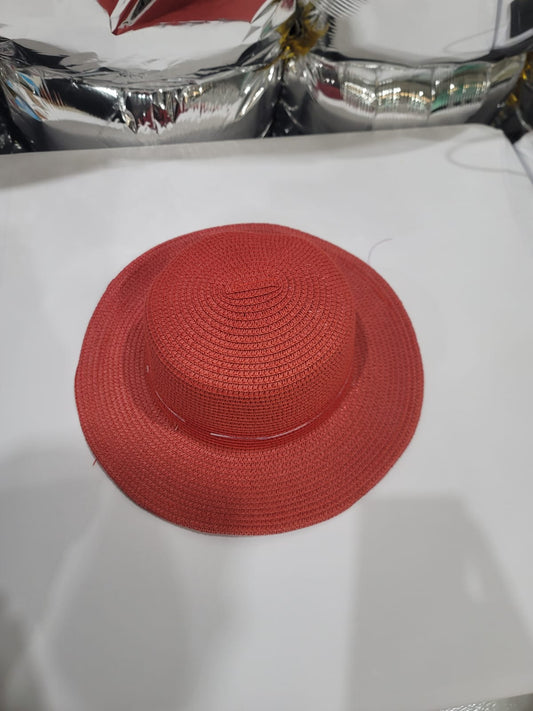 RED COLORED FLAT HAT