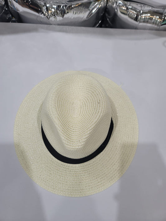 OFF WHITE HAT WITH BLACK STRIP