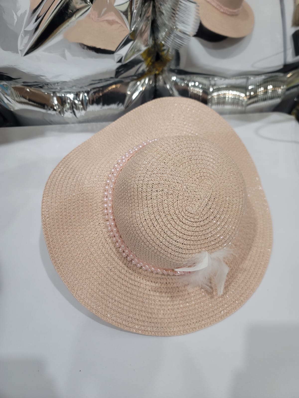 LIGHT PINK LACED HAT
