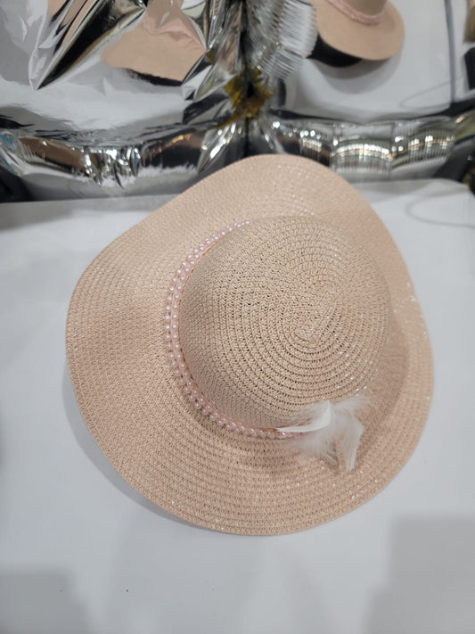 LIGHT PINK LACED HAT