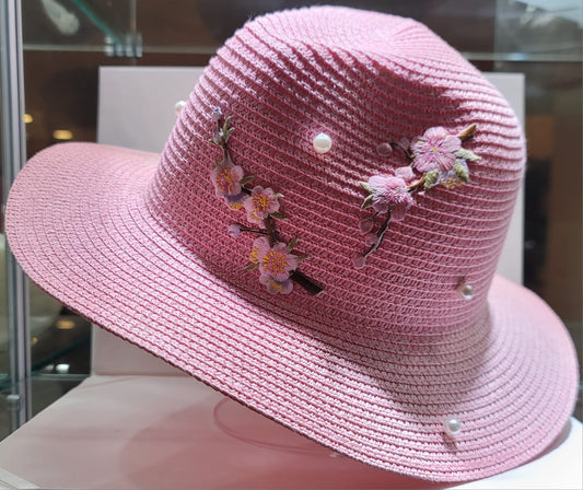 PINK FLOWER HAT