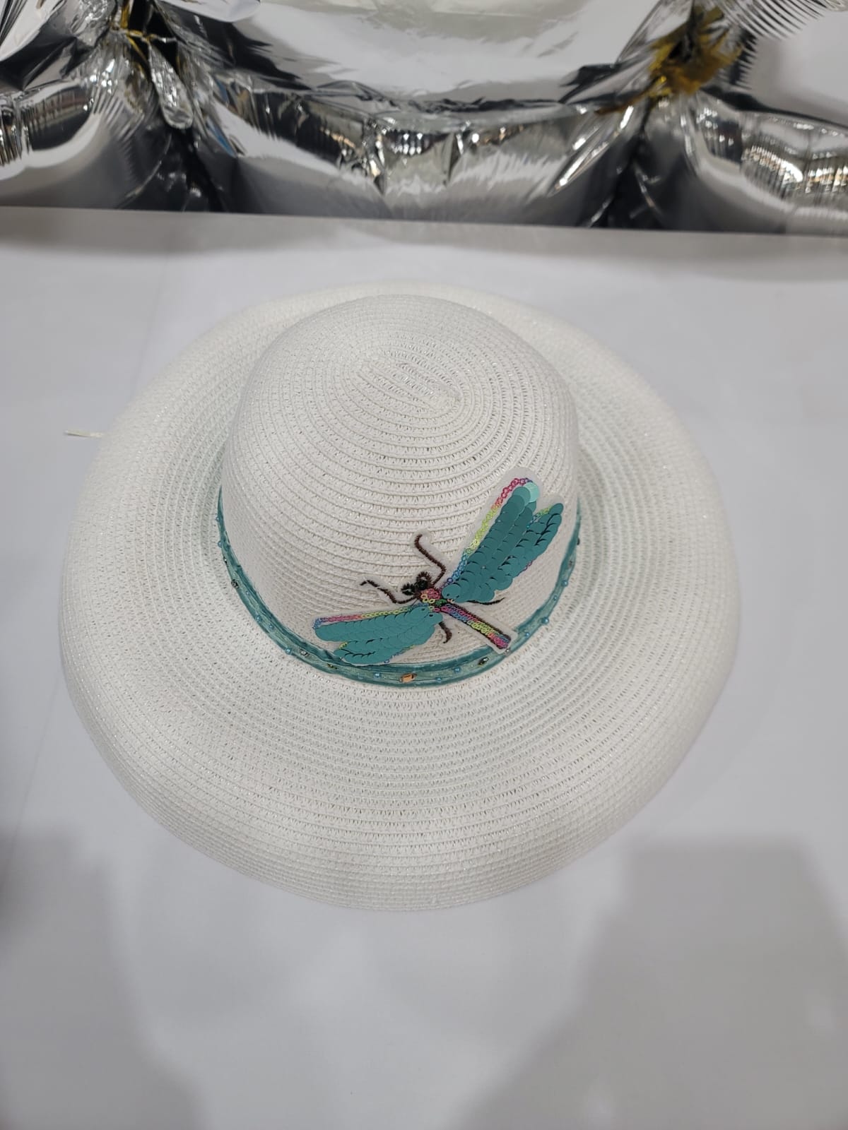 WHITE DRAGONFLY HAT
