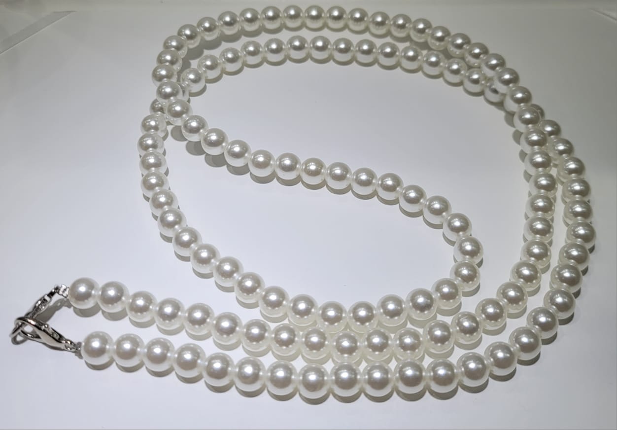 PEARL BEADED BAG STRAP
