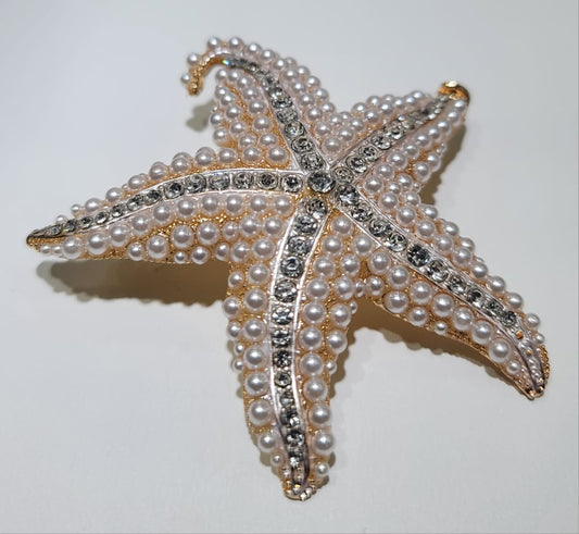 STARFISH PEARL BROOCHE