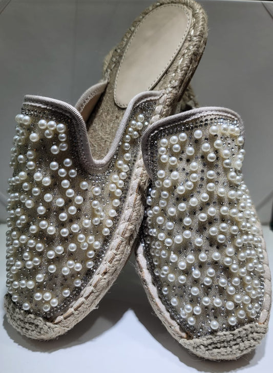 PEARL STUDDED FLATS